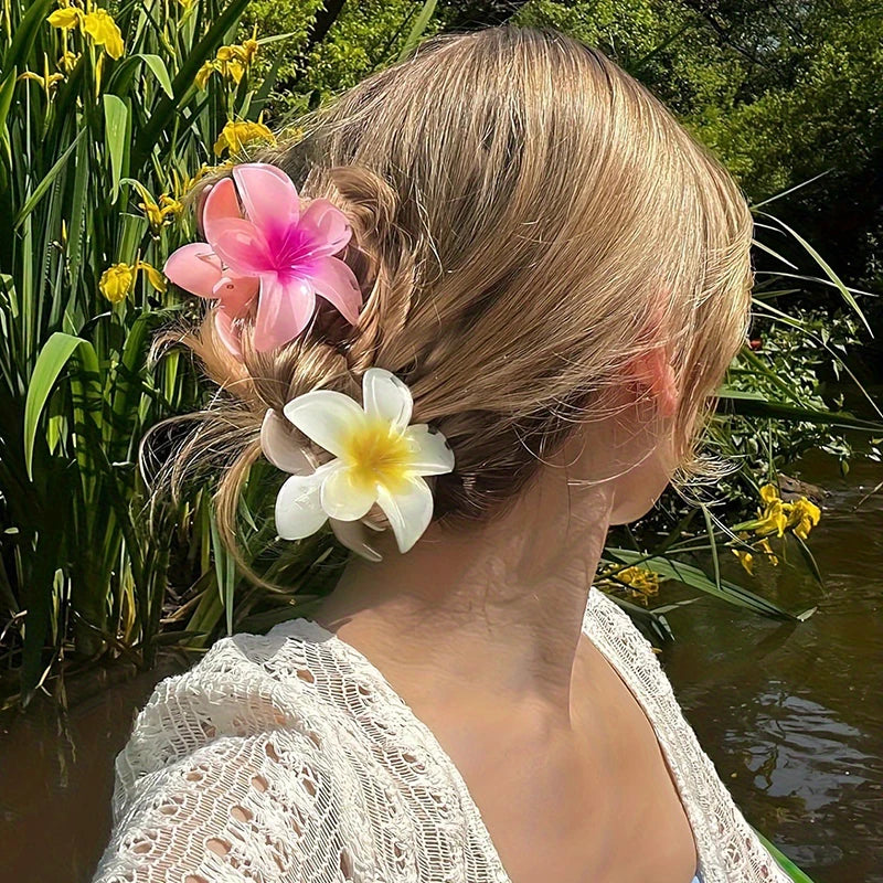 🌺 Pinces à Cheveux Fleurs Hawaïennes – Style ensoleillé et 100 % Kawaii 🌞